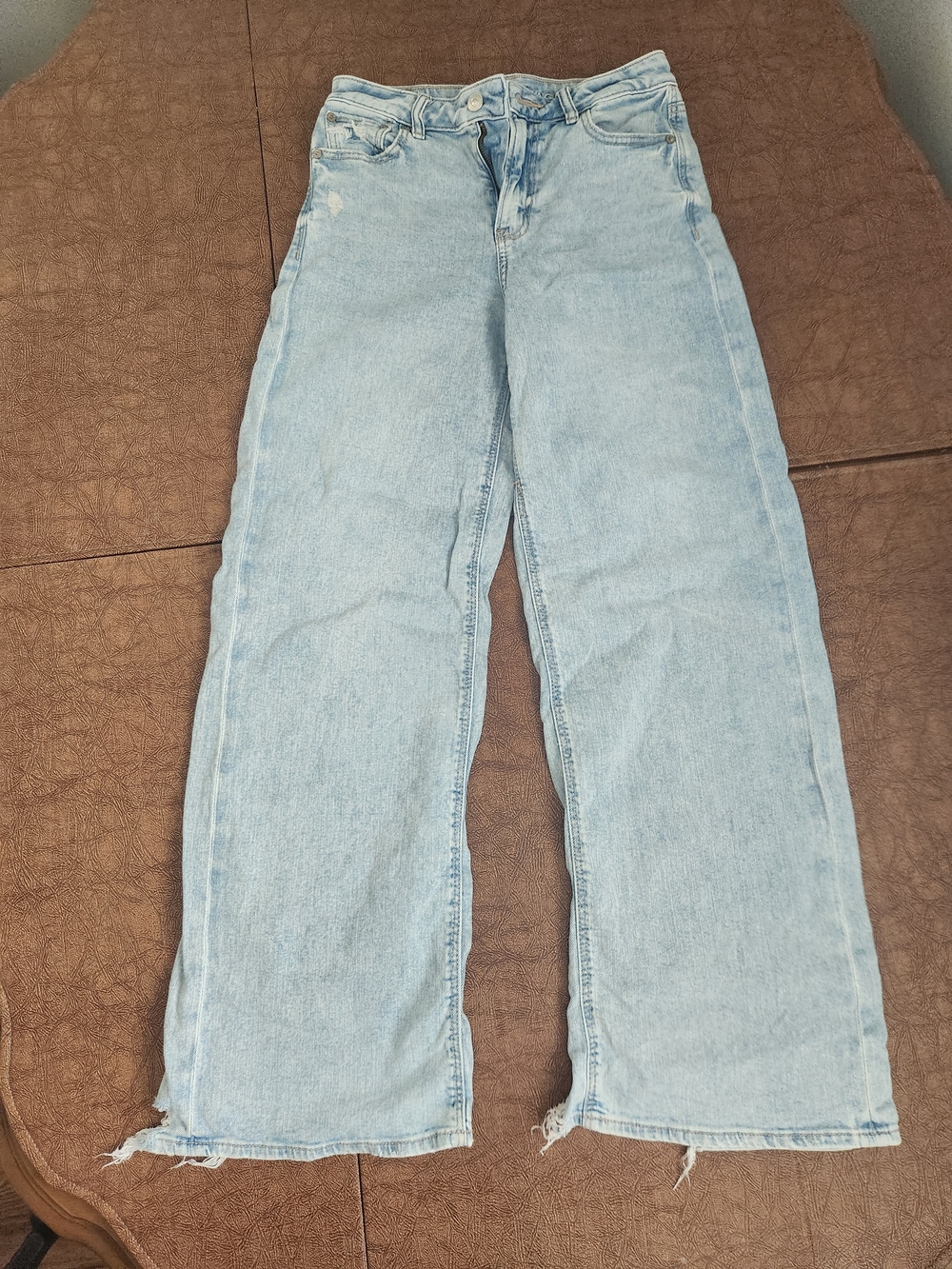 American Eagle Outfitters Light Blue Wide Leg Jeans 00 Regular